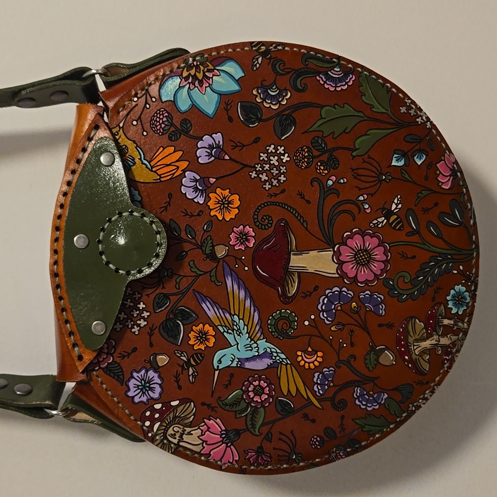 Handmade Vinatge Leather Circle Bag